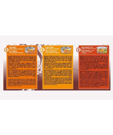 Friskies Gravy Pleasers Wet Cat Food Chicken Variety Pack 3 Flavours - 156 g Can (24 Pack) Gravy Pleasures Gravy Pleasers 156 g (Pack of 24) - Buy Online on GoSupps.com