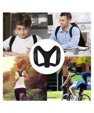 Medical Adjustable Clavicle Posture Corrector Men Women Upper Back Brace Shoulder Lumbar Support Belt Corset Posture Correction lofty ambition Black XL - Buy Online on GoSupps.com