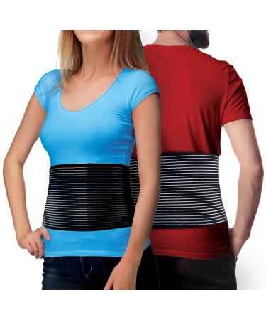 Hernia Belt for Men or Women - Abdominal Binder Lower Waist Support Belt for Umbilical Hernias & Navel Belly Button Hernias with Pad for Inguinal Hernia Stomach Hernia Brace Hernia Truss L/XL 31 - 51" L/XL (37" to 51")