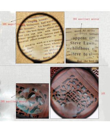 Glass with Light 10X Handheld Glass 20 Times Old High-Definition High-Power Optical Lens Read Reading 90MM 2X 4X 25x Lightweight Handheld Glass Good Times - Buy Online on GoSupps.com