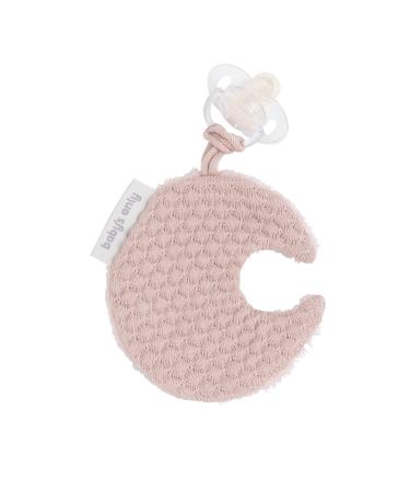 BO BABYS ONLY Moon-Shaped Pacifier Cloth - Sky Cotton & Teddy Fabric - 20x20 cm for Girls - Old Pink - Buy Online on GoSupps.com