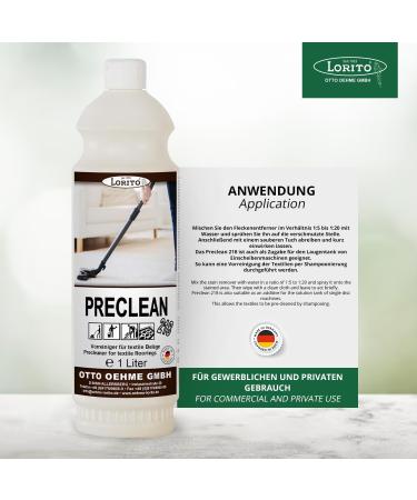Buy Lorito Preclean - Eco-Friendly Upholstery Cleaner 1L Concentrate | Stain Remover for Sofas Carpets & Textiles - Buy Online on GoSupps.com