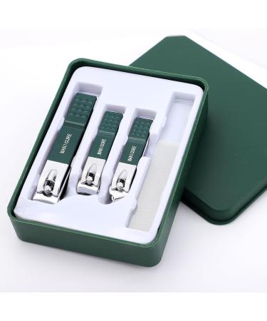 Lancry No Splash Nail Clippers Set Fingernail Clippers& Toenail Clipper for Men and Women Nail Clippers with Catcher Nail Cutter for Thick Toe Nails with Nail File(Green). - Buy Online on GoSupps.com