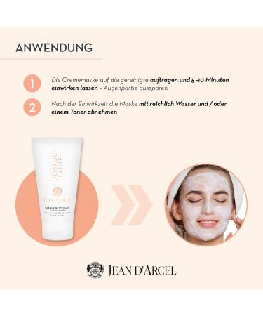 Jean D'Arcel JEAN DARCEL D maQUILLANTE Masque Nettoyant Clarifiant Cleansing mask with toner effect against redness with white tea and Uniclay Clarifying Cleansing Clay Mask 50 ml - Buy Online on GoSupps.com