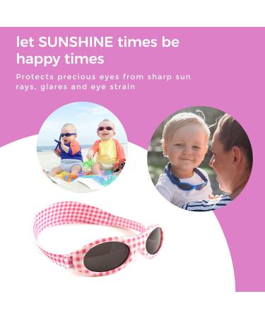 Baby Banz Adventure Sunglasses Pink Check 2-5 Years - UV Protection for Kids - Buy Online on GoSupps.com