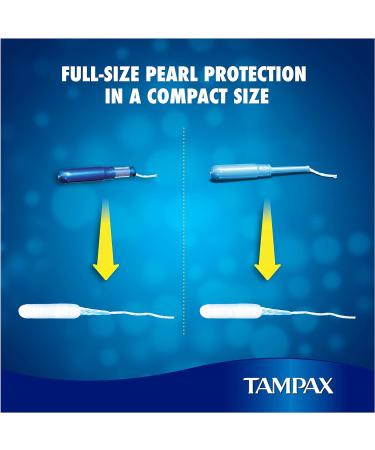 Tampax Pearl Compak Tampons Regular Light 8 Count - Trusted Protection - Buy Online on GoSupps.com