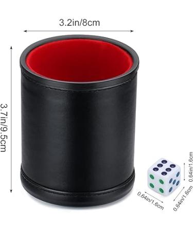 Hloyacc Professional Dice Cup with 6 Quiet Dice - Felt Lined for Yahtzee Game | 1 Pack - Buy Online on GoSupps.com