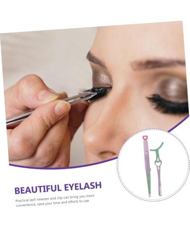 Mikinona 1 Set False Eyelash Auxiliary Tool Tweezers Eyelash Clip Eyelash Applicator Lash Clip with Comb Eyelash Comb Beauty Accessories Big Mouth Stainless Steel Eyebrow Comb - Buy Online on GoSupps.com