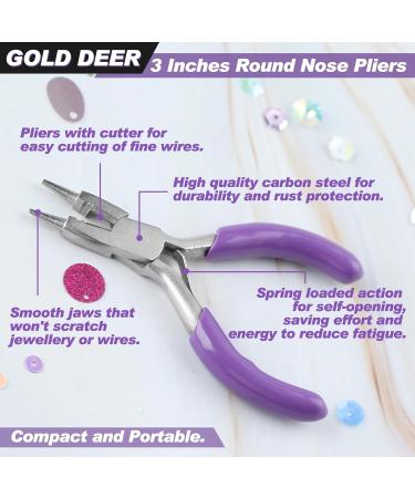 3 Mini Round Nose Pliers with Cutter - Jewelry Making Tools for Repair & Wrapping - Buy Online on GoSupps.com
