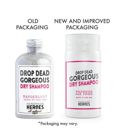 Handmade Heroes 2oz Non Aerosol Dry Shampoo Volume Powder for Brunettes | Natural Vegan Sustainable Formula | Volumizing Hair Powder for Travel - Buy Online on GoSupps.com