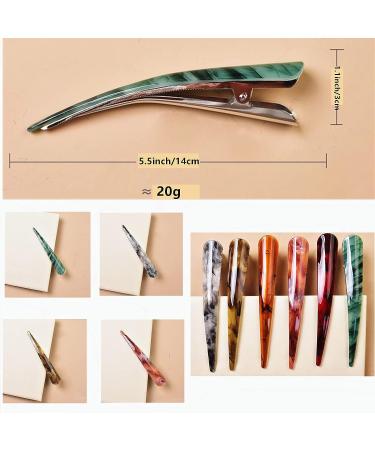 Livekiy 6Pcs 5.5 inch Non-Slip Duckbill Metal Hair Clips for Women - Durable Alligator Clips for Styling Thick and Thin Hair - Buy Online on GoSupps.com