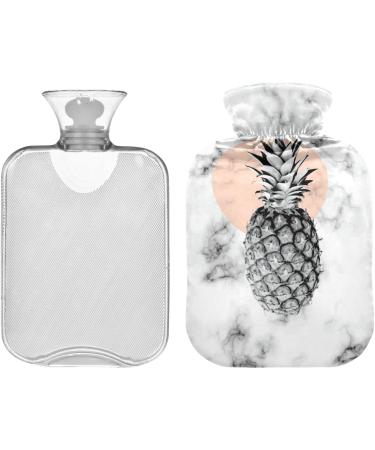 Marble Texture Pineapple Water Bottle | 1L Hot Water Bottle for Pain Relief & Sports Injuries - Buy Online on GoSupps.com