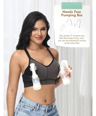 HOFISH Women's Padded Pumping Sports Bra - XL, Black/Cameo - Buy Online on GoSupps.com