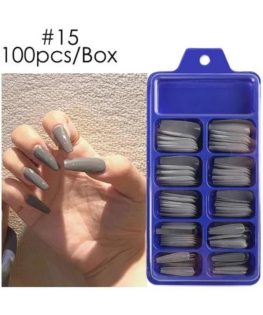 Buy Nude Pink Matte Fake Coffin Press-On Nails for Women & Girls - DIY Nail Art Tips Unity Size #11 - Buy Online on GoSupps.com