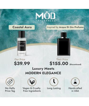 Coastal Aura Perfume For Men - Inspired By Acqua Di Gio Profumo Designer Perfume Dupe Long Lasting Fresh Spicy Fragrance Extrait De Parfum 50ml - Buy Online on GoSupps.com