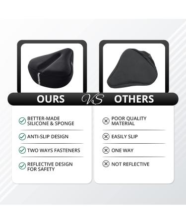 MAQRBAQR Cycling Bike Seat Cushion - Padded Gel Cover for Peloton and Cruiser Bikes | Ultimate Comfort for Men & Women | 11 x 10 Black - Buy Online on GoSupps.com