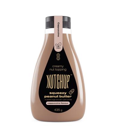 Nutchup |Peanut butter in a squeeze bottle |Delicious creamy nut covering peanut topping |Saess for pancakes waffles ice cream pizza |435g bottle of capuccino