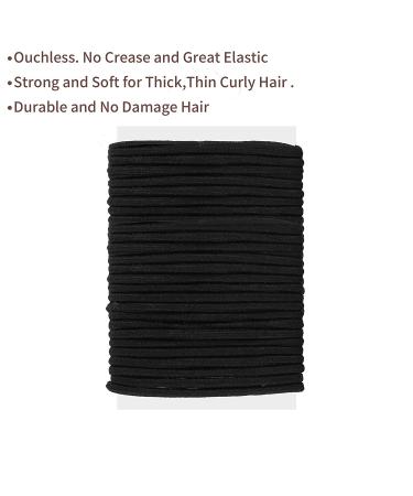 79Style 60Pcs No Crease Elastic Hair Ties - Colorful Ouchless Ribbon & Black Ponytail Holders for Women & Girls - Buy Online on GoSupps.com