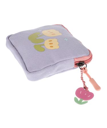 Gogogmy women's bandages Storage bag Flower pattern coin pocket Small intermediate pocket Multi -purpose storage pocket ladies tie pocket portable ladies' binding pocket tampon container