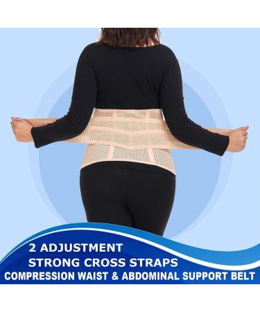 Moolida Abdominal Binder Post Surgery - XXL Nude Wrap for Men and Women | Belly Band Hernia Belt for Recovery from Hernia Surgery, C-Section & Natural Birth - Buy Online on GoSupps.com