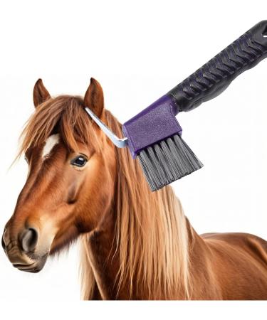 Lezevn 3 Pieces Horse Hoof Pick Brushes with Handle Striped Horseshoe Groove Cleaner Brush Portable Sturdy Horses Hoof Cleaner Horse Grooming Cleaning Tools Random Color - Buy Online on GoSupps.com