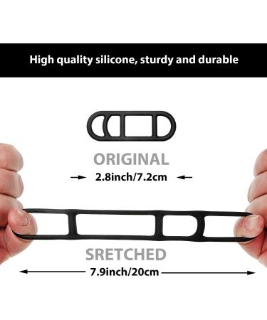 12 Pack Silicone Bicycle Light Straps - Cycling Rubber Mount Bands for Bike Lights in Black - Buy Online on GoSupps.com