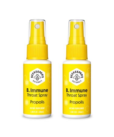 BEEKEEPER'S NATURALS Propolis Throat Spray - 95% Bee Propolis Extract - Natural Immune Support & Sore Throat Relief - Antioxidants, Keto, Paleo, Gluten-Free, 1.06 oz (Pack of 2)… Adult Propolis 1.06 Fl Oz (Pack of 2)
