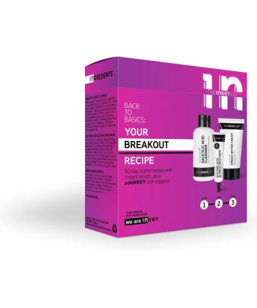 The INKEY List | Back To Basics: Your Breakout Recipe | Clear Skin Starter Kit | Salicylic Acid Cleanser | Omega Water Cream | Succinic Acid Blemish Treatment | Suitable for All Ages - Buy Online on GoSupps.com