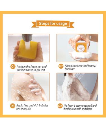 Turmeric Soap Bar - Face & Body Handmade Bar - Turmeric Soap Turmeric Acne Dark Spots Smooth Skin - Skincare Face Care Moisturizing Blackhead Corrector Remover - 110g - Buy Online on GoSupps.com