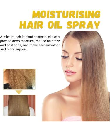 Nourishing hair spray with essential oils hair oil repair & anti-frizz weightless hair oil spray & shine spray for hair for dry and unruly hair pampers the tips of the hair - Buy Online on GoSupps.com