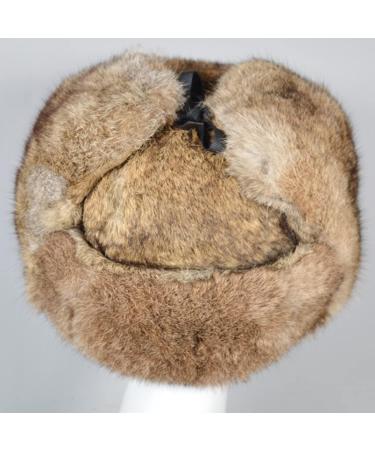 NWSTESLE Men's Fur Ushanka Russian Trapper Hat with Earflap - Brown, X-Large - Buy Online on GoSupps.com