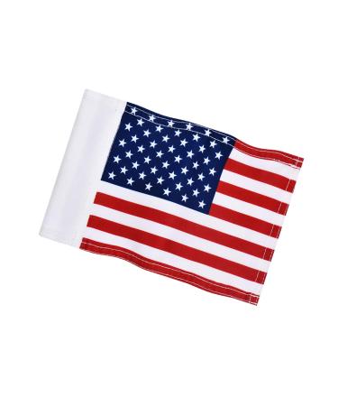 KINGTOP US Golf Flag Double-Sewn American USA Flags Regulation Tube Flag Augusta National Flag Practice Putting Green Flag for Yard 420D Nylon Mini Pin Flags 8 L x 6 H USA Flag- 1pack
