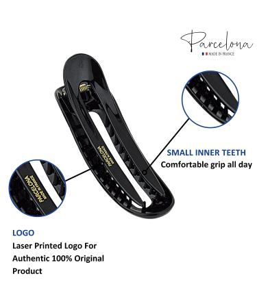 Parcelona French Oval Slider Black & Olive Green Large 4.75 Celluloid Hair Claw Clips Set for Girls & Women - Buy Online on GoSupps.com