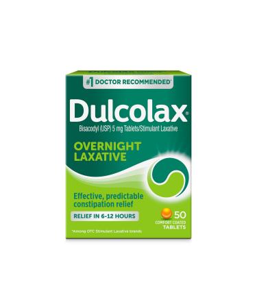 Colace 2-in-1 30 Count & Dulcolax 50 Count Constipation Relief Tablets Bundle