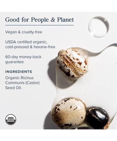 Heritage Store Organic Castor Oil 16 oz - Pure & Natural - Moisturizing & Versatile - Buy Online on GoSupps.com