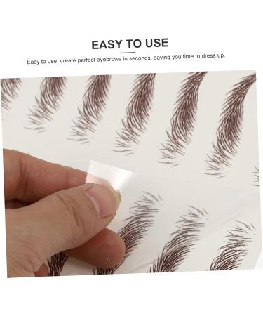 FOMIYES 18 Sheets Waterproof Eyebrow Stickers Makeup Stickers Imitation Eyebrow Temporary Brow Tattoos Miss - Buy Online on GoSupps.com