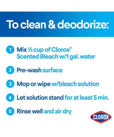 Clorox Splash-Less Liquid Bleach, Fresh Meadow Scent - 116 oz Bottle | Packaging May Vary - Buy Online on GoSupps.com