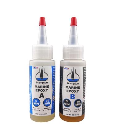 Brampton Marine Epoxy Strong Bonding for Boat Repair - Bonds in 30 Minutes, Water Resistant, 4 Ounces
