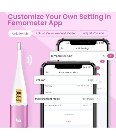 Femometer Smart Basal Body Thermometer BBT Thermometer with Backlight LED Screen - Fertility & Period Tracker with Femometer APP Lipstick Shape - Purple - Buy Online on GoSupps.com