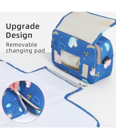SUNVENO Small Green Nappy Bag with Changing Mat | On-The-Go Baby Changing Bag with Extra Space - Buy Online on GoSupps.com