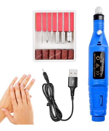 2 Electric Manicure Nail Grinder - Professional Manicure Pedicure Kit Natural Toe Nail Polisher Grinding Machine Hand Foot Care Tool 2 Pcs Usb-blue - Buy Online on GoSupps.com