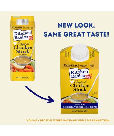 Kitchen Basics Original Chicken Stock - 12 Pack (8.25 fl oz Each) | Rich Flavor for Soups & Cooking - Buy Online on GoSupps.com