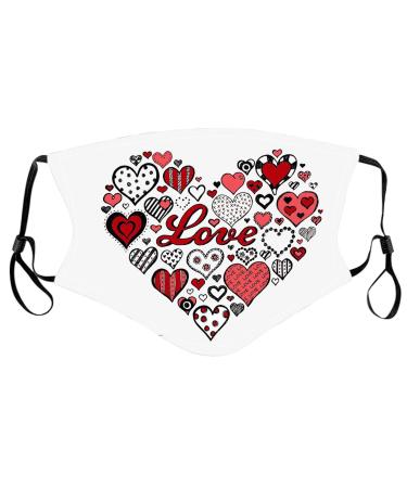 Valentine's Day Face Bandanas Couple Matching Face_Masks - Beast & Beauty- Reusable Cloth Face_Mask