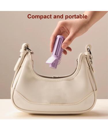 Quzente Volume Hair | Styling Hair Curling Tool | Curling Make Up Brush Roller Tool Curlers on Top of Head 2-in-1 Retractable Styling Comb Wavy Hair Products for Hair Salon Purple - Buy Online on GoSupps.com