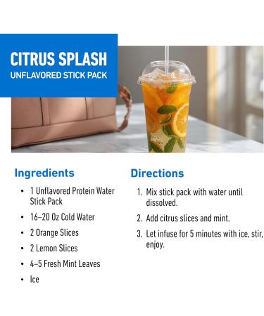 Isopure Clear Protein Stick Pack Unflavored 20 Count (Pack of 1) - Buy Online on GoSupps.com