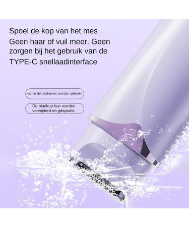 Bexdug Bikini Trimmer Electric Bikini Shaver Leather Double Heads Body Shaver Facial Hair Remover for Face Lip Chin Underarm Legs Personal Groomer Purple - Buy Online on GoSupps.com