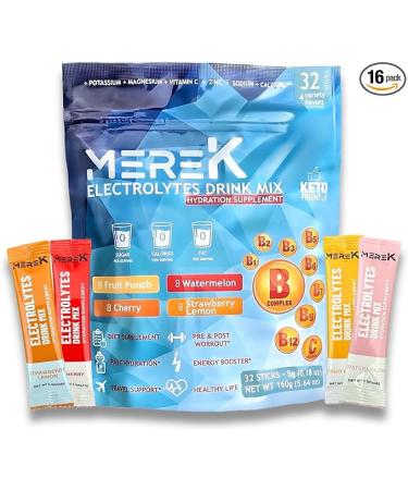 Electrolyte Hydration Powder Supplements 16 Sachets Easy Open Single-Serving Perfect for Workout Essential and A Travel Essential for Daily Hydration Needs No Sugar No Calories Keto Friendly - Buy Online on GoSupps.com