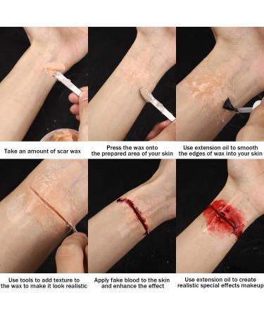 BOBISUKA Scar Wax Extension Oil - Professional SFX Makeup for Fake Wounds & Halloween Effects - Non-Sticky 0.17OZ - Buy Online on GoSupps.com