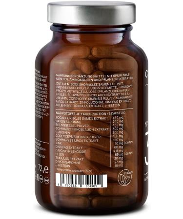 Buy N 32 Strong Black Maca Capsules - High Dose with Tribulus Terrestris Cordyceps Black Garlic Ginseng Zinc & Selenium | 90 Capsules | International Shipping - Buy Online on GoSupps.com