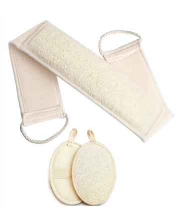 Loofah Body Scrubber  Natural Shower Loofah  Exfoliating Back Scrubber for Shower Set - Loofah Sponge Pads & Body Sponge Scrubber  Deep Clean & Invigorate Your Skin  for Men and Women - Buy Online on GoSupps.com